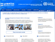 Tablet Screenshot of premios.discapnet.es